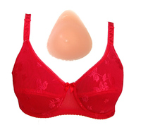 Buy 1 get 6 free Two-in-one silicone fake breasts Bra that can be fitted with prosthetic milk Free cotton prosthetic milk