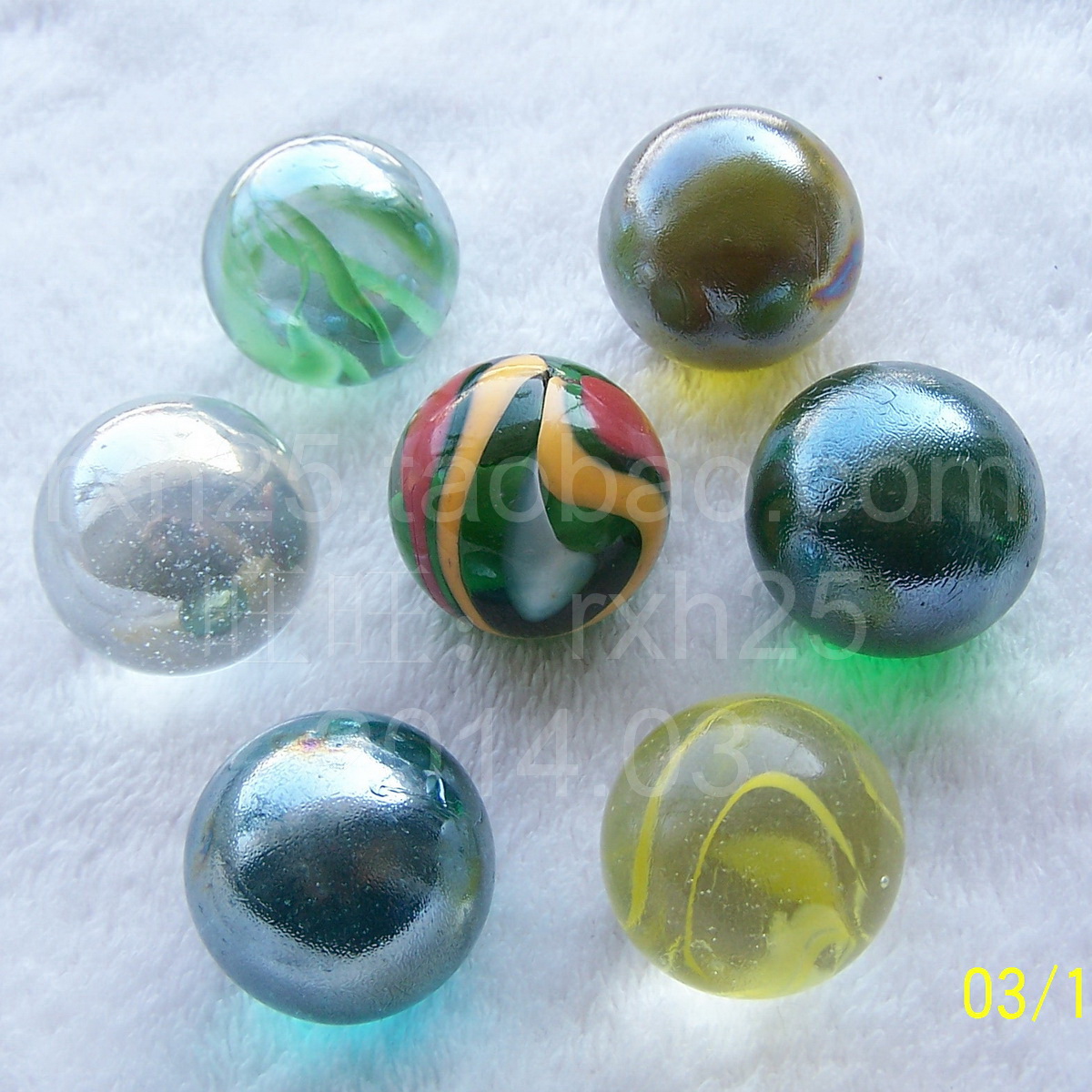 Glass ball marbles 35mm glass ball vase fish tank decoration ball old man practice handball toy glass multi-color
