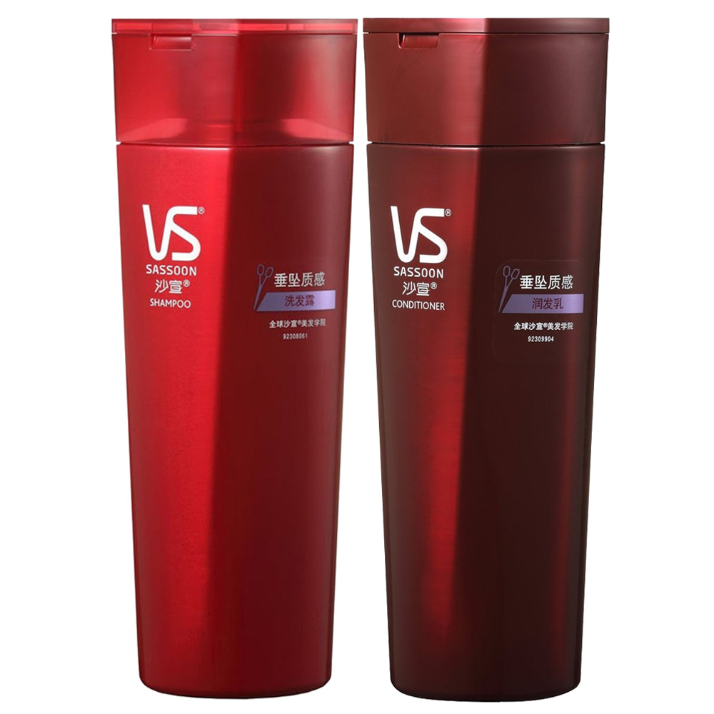 VS沙宣垂坠质感洗发水露乳400ml+护发素润发乳400ml 套装多省包邮