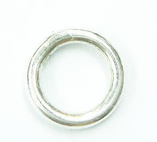 0 6x2 5mm closed lip ring S990 pure silver closed loop silver ring closed silver ring