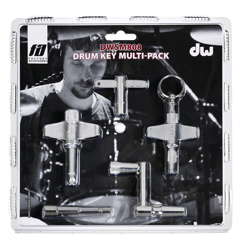 DW SM808 original drum key 4 pieces set beautifully fitted with a drum jazz drum accessory