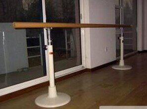 Mobile dance rod lifting and dropping leg crossrod Pure cast iron large base steel core wall bracket