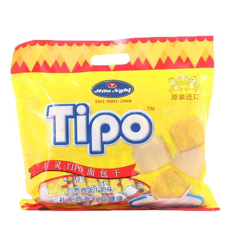 Vietnam Imports Zero Food Fengling Tipo Special Milk Taste Bread Dried Biscuits 250g