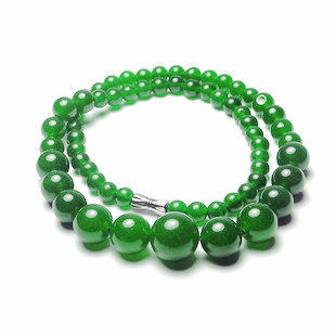 Malay jade necklace tower chain noble and cool like an emerald lady necklace Po Ping An