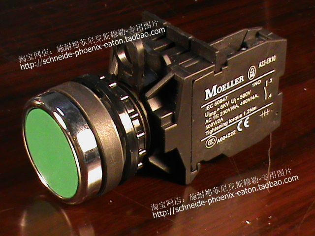 MOELLER EATON EATON Push button switch Green 1NO CE IP65 A22-RD-03 K10