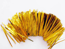 8CM magic belt wire metal candy box zinx bread mouth tie tie tie wire (gold) 100 bag