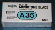 Japan imported FEATHER plume A-35 disposable pathological tissue paraffin freeze slice blade