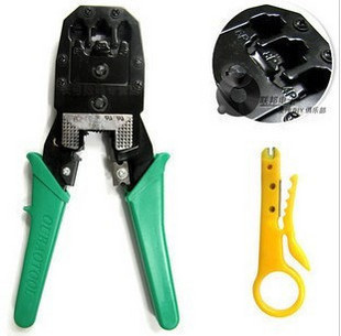 Sky Cantonese Opel Three-use net pliers crystal head mesh route press line pliers telephone wire clamp press wire pliers 315 mesh pliers