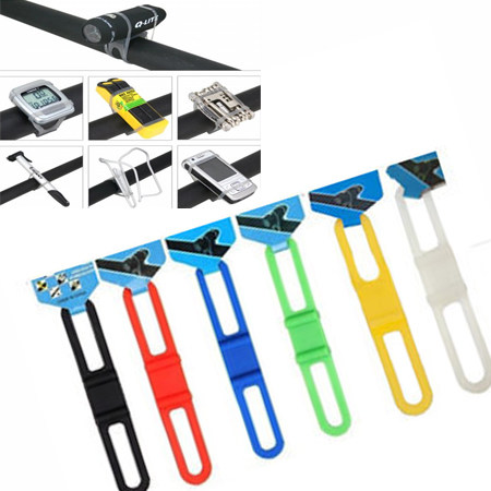 GEL silica gel with high elastic band with fixable flashlight yard watch bike small piece fixing strap