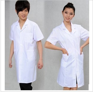 男 女医生服 短袖工作服半袖医师服白大褂 夏装男式短款上衣