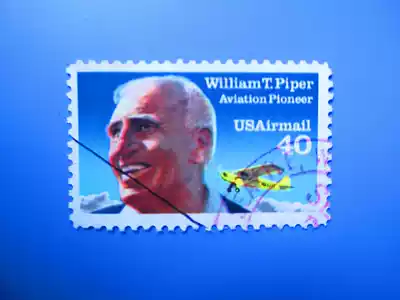 Foreign Stamps USA 1991 William middot Tmiddot Piper 1 All Piper and Piper Cub Airplane