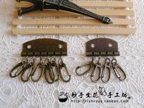Ancient sweeping bronze high-grade key row 4 hooks 6 hooks to send rivets