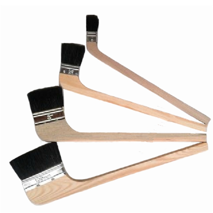 Long hair new Shida engineering iron brush paint brush elbow brush black hair long handle brush dust