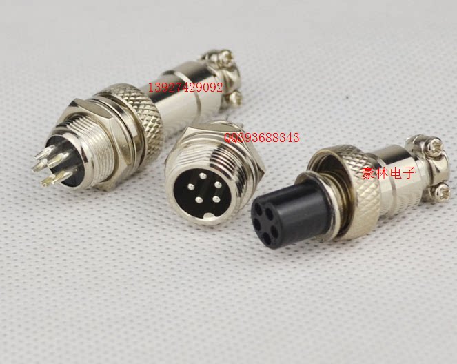 GX12-5 core aviation plug cable connector 2 cores to 6 cores, the price of each core is different