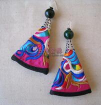 Cloud Accessories Totem Yunnan Ethnic Ornaments Full Handmade Silver Needle National Earrings S019