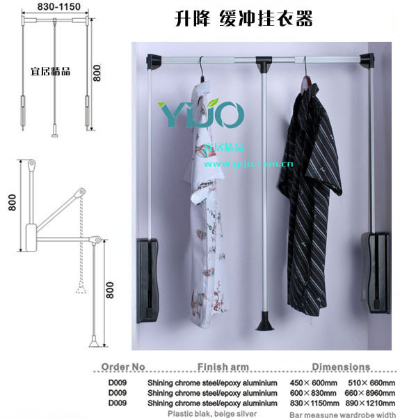 High - end wardrobe hardware lifting and landing hanger hanger hanger hanging clothes hanging clothes C009