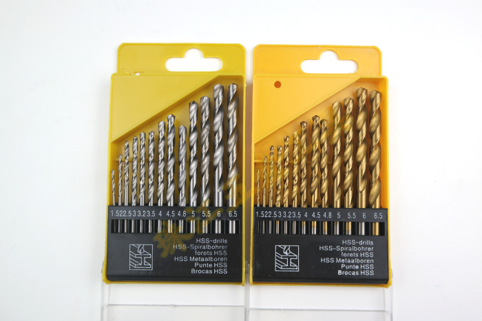 Boutique 13 sets of coated titanium high speed steel twist drill bit 1 5mm-6 5mm twist drill tip-Taobao