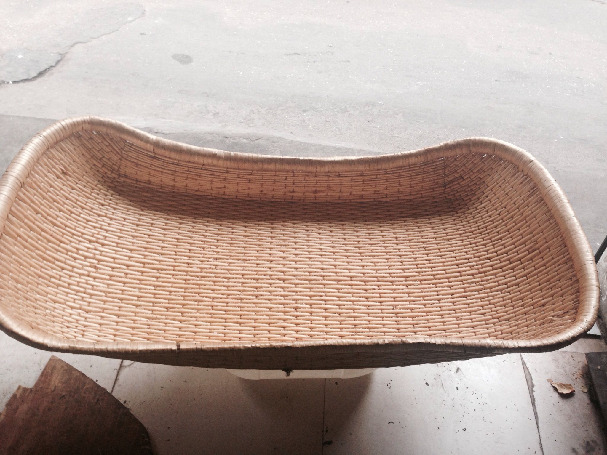 Grilled ribs, thousand-layer cake, fried beans, special long basket, dustpan, 110cm*50cm, kiosk weaving basket, hair logistics