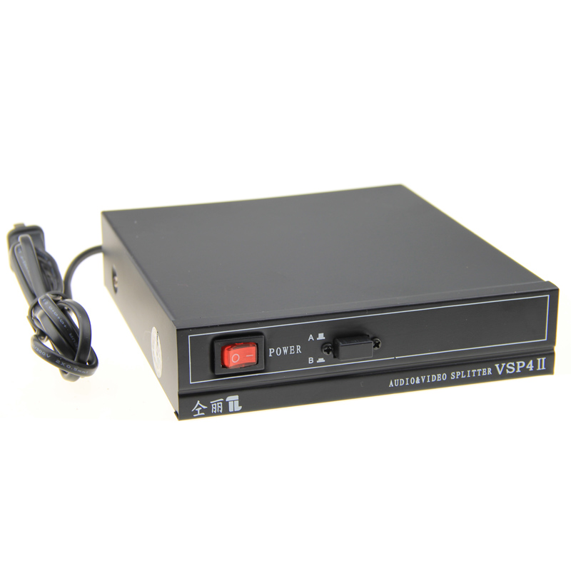 Tong Li VSP4II audio video distributor 2 in 4 out rca lotus interface AV line crossover switcher