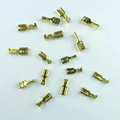 Pure copper 4 8 mm 6 3 mm plug spring cold-pressed terminal connector wire nose