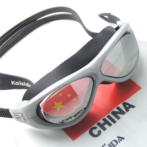 Counter Kesta Silicone large frame chrome anti-fog waterproof swimming mirror 2701M