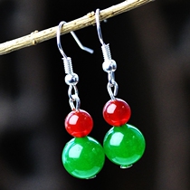  Ethnic decoration retro original ethnic style jewelry womens two-color agate earrings earrings wholesale 159B