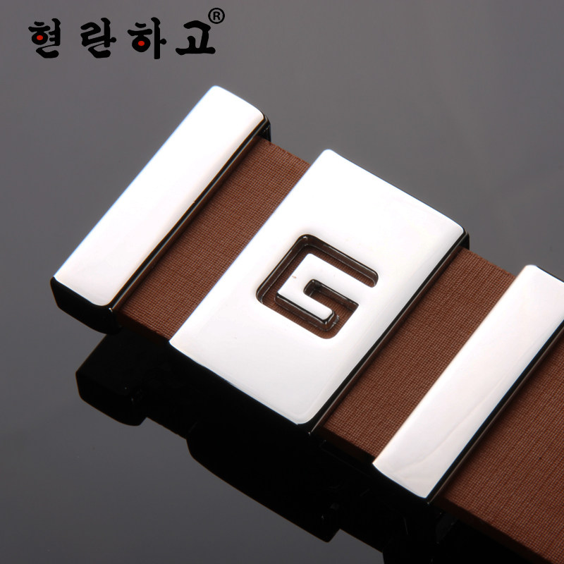 Fashion G alphabet Han plain buckle belt Men's belt Man's belt Manufacturer direct sales A158