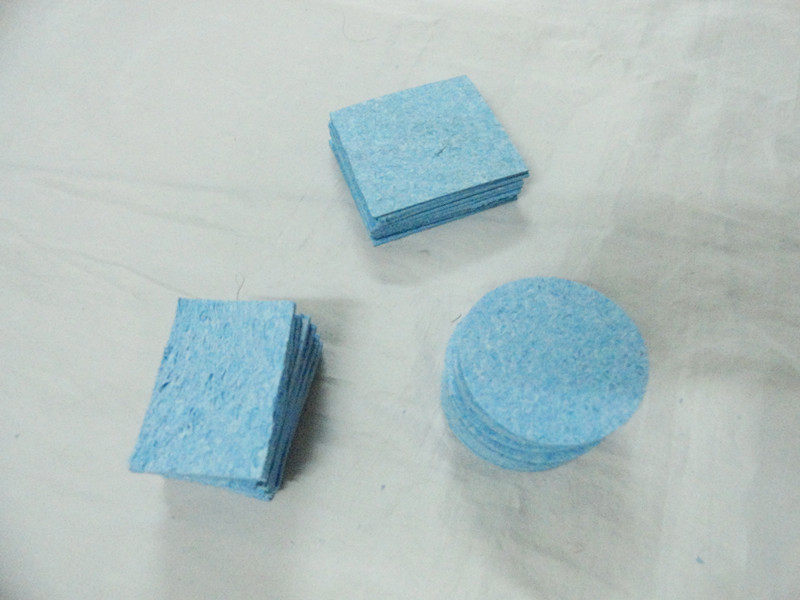 Blue sponge absorbent sponge cleaning soldering iron tip sponge 35*50 sponge round square sponge