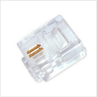 2 Core Phone Crystal Head RJ11 Phone Crystal Head RJ11 Phone Crystal Head 2 Core Phone Joint