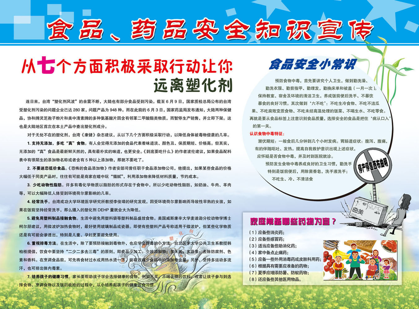657海报印制展板素材937食品药品安全知识宣传