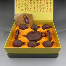 Чайный набор 宜兴紫砂茶壶〓朱小龙制作日常家用全套紫砂茶壶★360cc