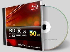 Hivideo 4 speed BD-R DL50GB Blu-ray Disk TDK Foundry A Level