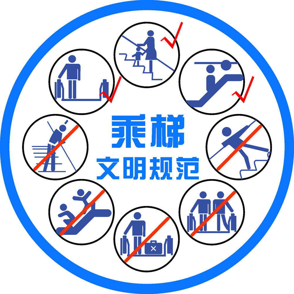 697海报印制展板贴纸挂图画写真喷绘129乘梯文明规范