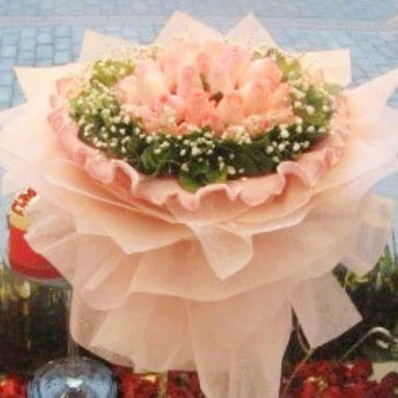武汉花店送花21朵粉玫瑰鲜花速递同城武汉宁波东光县求婚预定七夕