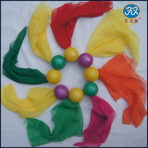 Jiu Jiu Xing Tai Chi soft ball performance with hard ball color yarn soft ball color yarn scarf ball square scarf ball