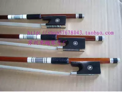 Suzhou Zhuoyue Bow Factory Brazilian Hemu Ebony silver tail library Mongolian horsetail violin bow(4 4 3 4)