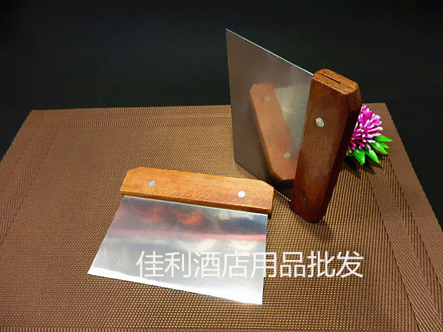 Enlarging wood bing cutting knife baking stainless steel scraper cake cream scraper rice rolls knife thickened cutting knife