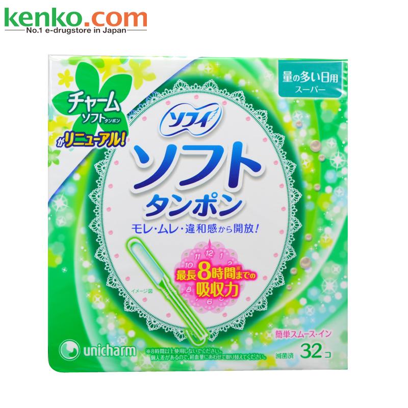 【日本直邮】尤妮佳苏菲内置卫生棉条8小时量多型32支易放取