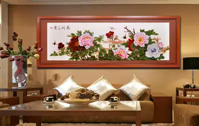 Flower rich living room decoration painting Chinese style living room hanging painting plaque living room decoration painting wall painting wall painting