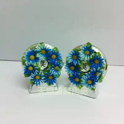 Lingtang small wreath porcelain funeral supplies wholesale burial goods casket ornaments Qingming period sacrifice burial funeral