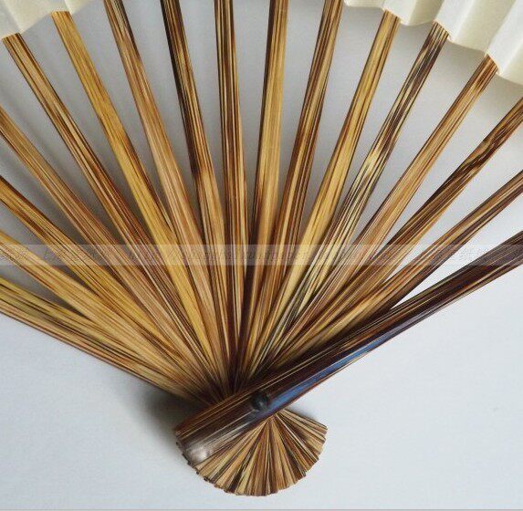 Nine inch full brown bamboo folding fan Suzhou fan with Suzhou ultra - thin fan