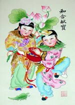 Yang Liu Qingnian paintings and collaborators ※ have been installed with framed shaft dimensions 50 × 1 3 8 c m ※