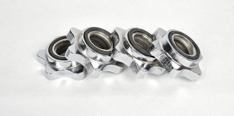 Dumbbells nut plated dumbbells Dumbbell Bar accessories Hexagonal nut screw cap with non-slip rubber cushion 25MM