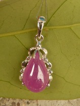 18K white gold natural ruby pendant color red head good no burning no filling value delivery certificate
