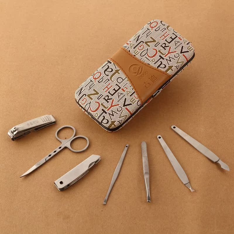家用精致不锈钢指甲刀套装 修甲工具指甲剪套装 美甲工具套装