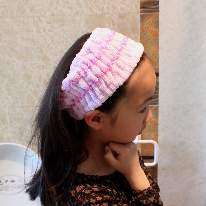 Ya hair band Korean cute lace face wash makeup headband Sports yoga beauty makeup remover elastic hair band
