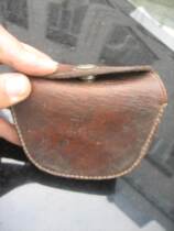 Initial Naval windglass box with number Coal Leather Red Culture Exhibition