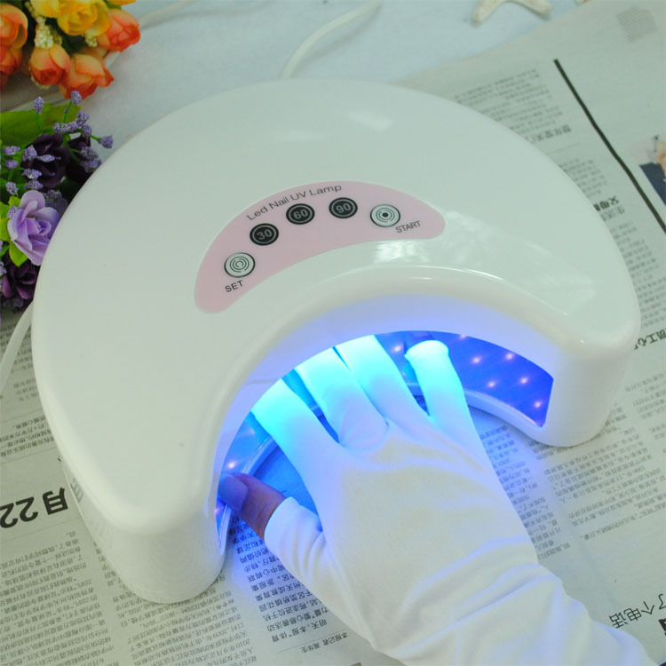 美甲光疗灯 指甲光疗机 LED美甲灯 qq甲油芭比胶光疗甲专业用 12W