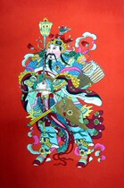 Yangliuqing New Years painting Door God (a pair) ※ The mirror size 48 × 32cm ※
