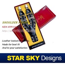 200 pounds of fat people with ● Xingcao Korean version Tanabata gift mens back strap British gentleman suspender belt 3 clip BD1116